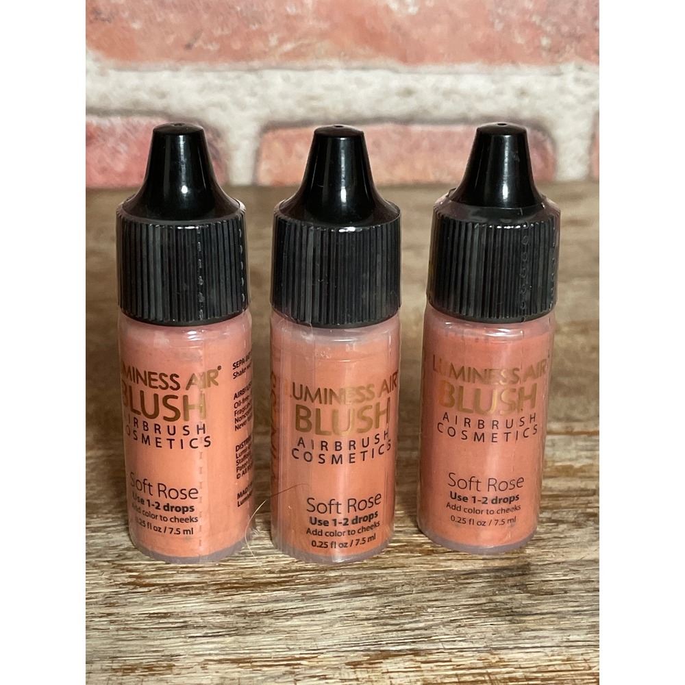 Luminess Air Blush Airbrush Cosmetics Soft Rose 0.25oz 3 Pack New Sealed